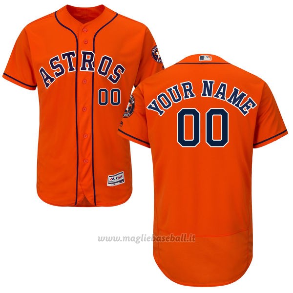 Maglia Houston Astros Personalizzate Arancione